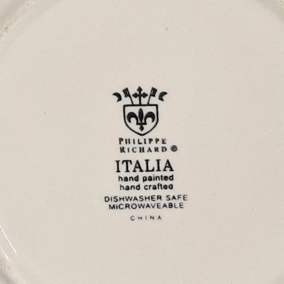 Philippe Richard Italia Floral Hand Painted Salad / Dessert Plate - Picture 3 of 4